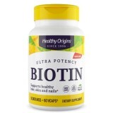 Биотин (В7) 10000мкг, Healthy Origins, 60 гелевых капсул.