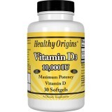 Вітамін D3, Vitamin D3 10000 IU, Healthy Origins, 30 капсул