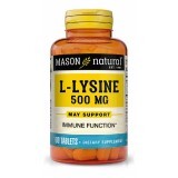 L-лизин 500мг, L-Lysine, Mason Natural, 100 таблеток