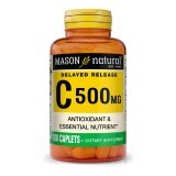 Вітамін C повільного вивільнення 500мг, Vitamin C Delayed Release, Mason Natural, 100 каплет