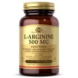 L-Аргинин 500 мг, L-Arginine, Solgar, 100 вегетарианских капсул