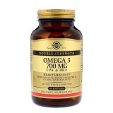 Омега-3, ЕПК і ДГК, Double Strength, 700 мг, Solgar, 60 желатинових капсул