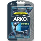 Бритва ARKO T3 System тройное лезвие 6 шт.
