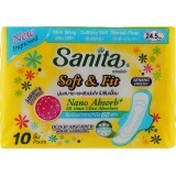Гігієнічні прокладки Sanita Soft & Fit Slim Wing 24.5 см 10 шт.