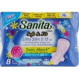 Гигиенические прокладки Sanita Soft&Fit Ultra Slim Wing 29 см 8 шт.