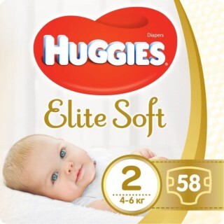 Подгузники Huggies Elite Soft Jumbo 2 (4-6 кг), 58 шт