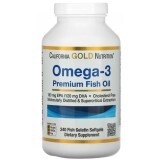 Рыбий жир премиум-класса с Омега-3, 180 EPA /120 DHA, Omega-3 Premium Fish Oil, California Gold Nutrition, 240 желатиновых капсул	