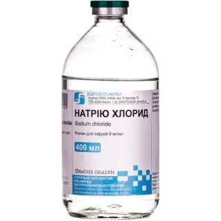 Натрия хлорид раствор для инфузий, 9 мг/мл, 400 мл в бутылке