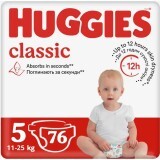 Підгузки Huggies Classic, розмір 5, 11-25 кг, 76 шт.