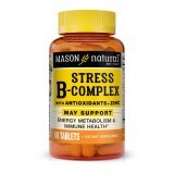B-комплекс від стресу з антиоксидантами та цинком, Stress B-Complex With Antioxidants + Zinc, Mason Natural, 60 таблеток