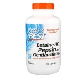Бетаїн HCL і Пепсин, Betaine HCL & Pepsin, Doctor's Best, 360 капсул