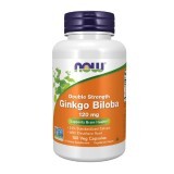 Гинкго Билоба, 120 мг, Ginkgo Biloba, Double Strength, Now Foods, 100 вегетарианских капсул
