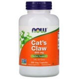 Котячий кіготь, 500 мг, Cat's Claw, Now Foods, 250 вегетаріанських капсул