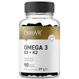 Омега 3 Ostrovit Omega 3 D3+K2, 90 капсул