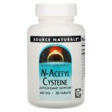 NAC (N-Ацетил-L-Цистеин), 600 мг, N-Acetyl Cysteine, Source Naturals, 30 таблеток
