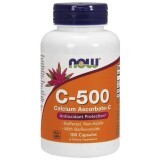 Витамин С и аскорбат кальция, Vitamin C-500 Calcium Ascorbate-C, Now Foods, 100 капсул