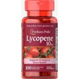Лікопін, Lycopene, Puritan's Pride, 10 мг, 100 гелевих капсул швидкого вивільнення