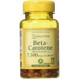 Бета-каротин, Beta-Carotene, Puritan's Pride, 7500 мкг, 100 гелевих капсул