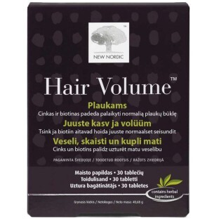 Комплекс New Nordic Hair Volume для росту і об'єму волосся таблетки, №30
