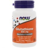 Глутатіон, Glutathione, Now Foods, 500 мг, 30 капсул