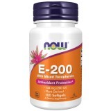 Витамин Е со смешанными токоферолами, E-200, Now Foods, 134 мг (200 МЕ), 100 гелевых капсул