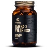 Омега-3, Omega - 3 Value, Grassberg, 1000 мг, 60 капсул