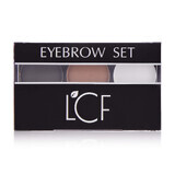 Набір для брів Eyebrow Set Темно-коричневий 02, LCF