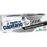Зубна паста Pasta del Capitano Carbone з активованим вугіллям 75 мл