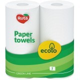 Паперові рушники Ruta Ecolo Білі 2 шари 2 рулони