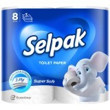Туалетний папір Selpak 3 шари 8 рулонів