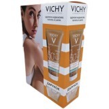 Набор Vichy Capital Soleil: Увлажняющее молочко SPF50+, 200 мл. + Косметичка