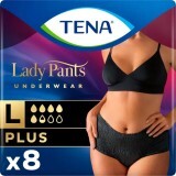 Подгузники-трусики для женщин Tena Lady Pants Plus Large, черные, 8 шт