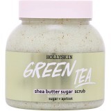 Сахарный скраб с маслом ши и перлитом Hollyskin Green Tea 300ml