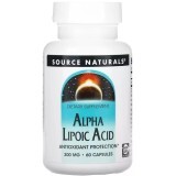 Альфа-ліпоєва кислота, 300 мг, Alpha Lipoic Acid, Source Naturals, 60 капсул
