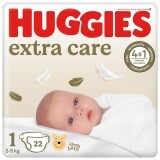 Підгузки Huggies Extra Care 1, 2-5 кг, 22 шт.