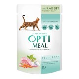 Влажный корм для кошек Optimeal с кроликом в морковном желе 85 г