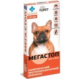 Краплі для тварин ProVET Мега Стоп від паразитів для собак від 4 до 10 кг 4/1 мл