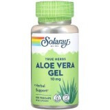 Алоэ вера, концентрированный гель, 10 мг, Aloe Vera Gel, Solaray, 100 вегетарианских капсул