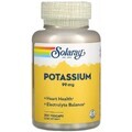 Калий, 99 мг, Potassium, Solaray, 200 вегетарианских капсул