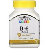 Вітамін B-6, 100 мкг, 21st Century, 110 таблеток
