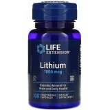 Литий, 1000 мкг, Lithium, Life Extension, 100 вегетарианских капсул