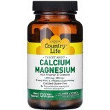 Кальцій, Магній та Вітамін D, Calcium Magnesium with Vitamin D, Country Life, 120 вегетаріанських капсул