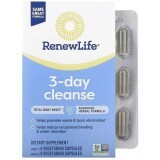Очищение, 3-дневная программа, 3-Day Cleanse, Renew Life, 12 вегетарианских капсул