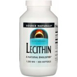 Лецитин, 1200 мг, Lecithin, Source Naturals, 500 желатиновых капсул