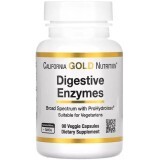 Пищеварительные ферменты, Digestive Enzymes, California Gold Nutrition, 90 вегетарианских капсул