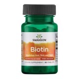 Біотин Swanson Biotin 10000 мкг, 60 таб.