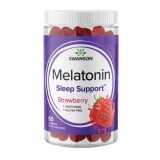Мелатонін Swanson Melatonin Sleep Support Strawberry, 60 жувальних цукерок