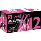 Голки для інсулінових шприц-ручок Wellion MEDFINE plus 0,33 мм (29G) x 12 мм, 100 шт. 