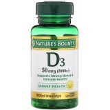 Витамин D3 быстрого высвобождения, 2000 МЕ, 50 мкг, Vitamin D, Nature's Bounty, 150 гелевых капсул