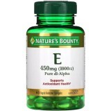 Витамин E быстрого высвобождения, 1000 МЕ, 450 мг, Vitamin E, Nature's Bounty, 60 гелевых капсул